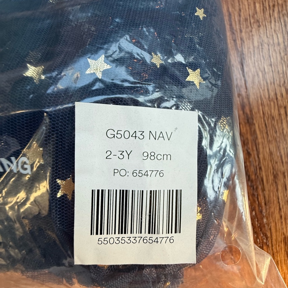 NEW Mini Boden Twirly Tulle Dress College Navy Gold Stars Girls 2-3 Years - Picture 9 of 13